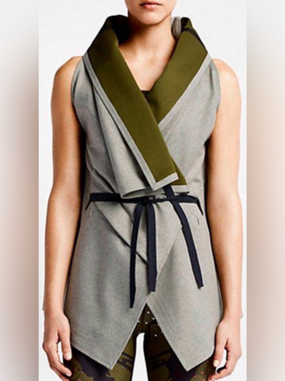 NIKE x JFS Sz XS Gray Green Tech Fleece Vest Cape Nikelab 718659